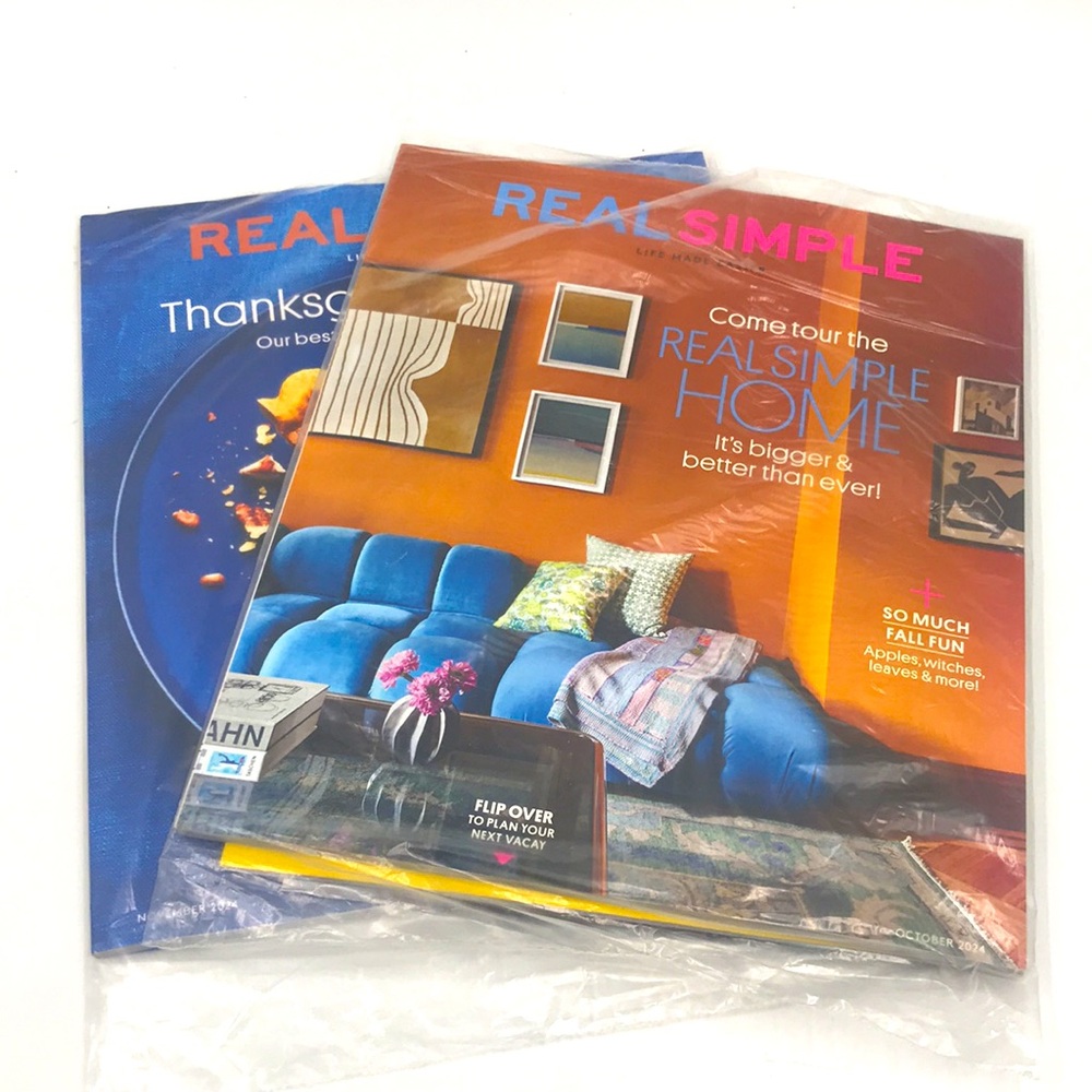 Real Simple Magazines October 2024 & November 2024 Bundle Set of Two